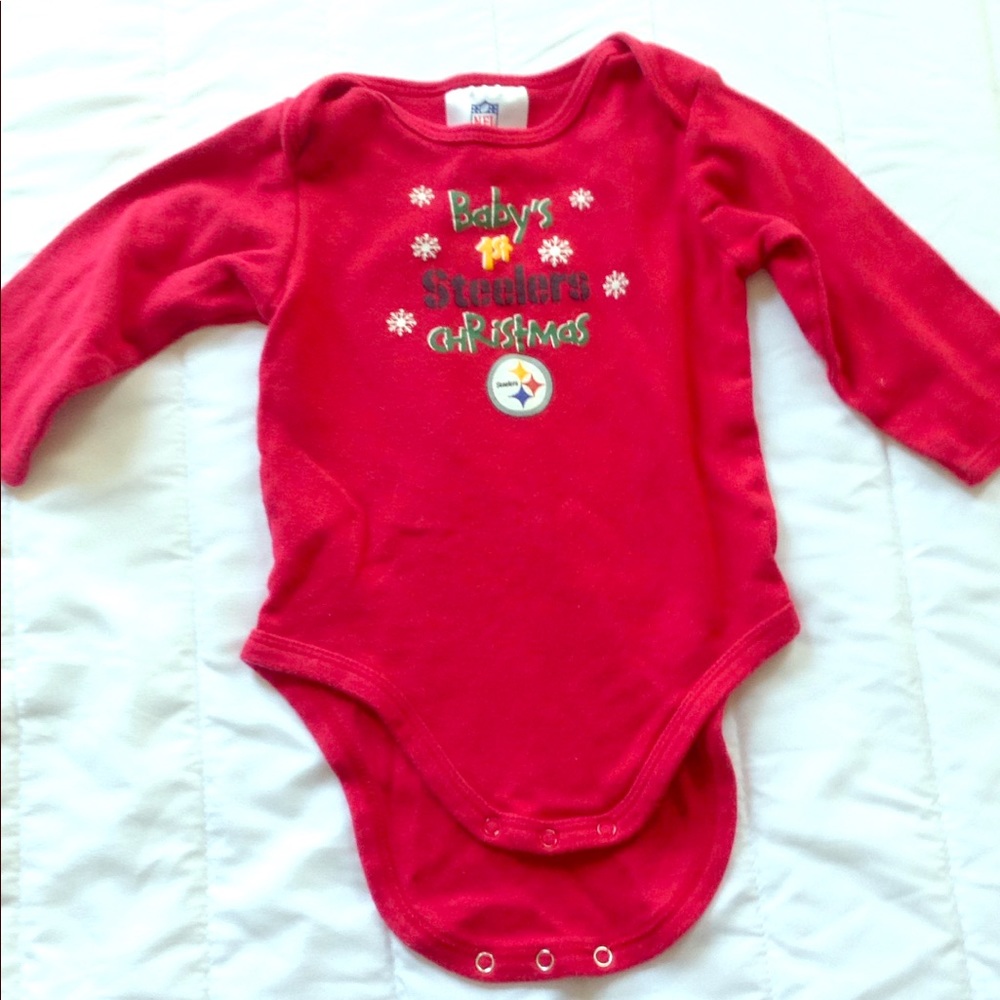 Christmas steelers onsie